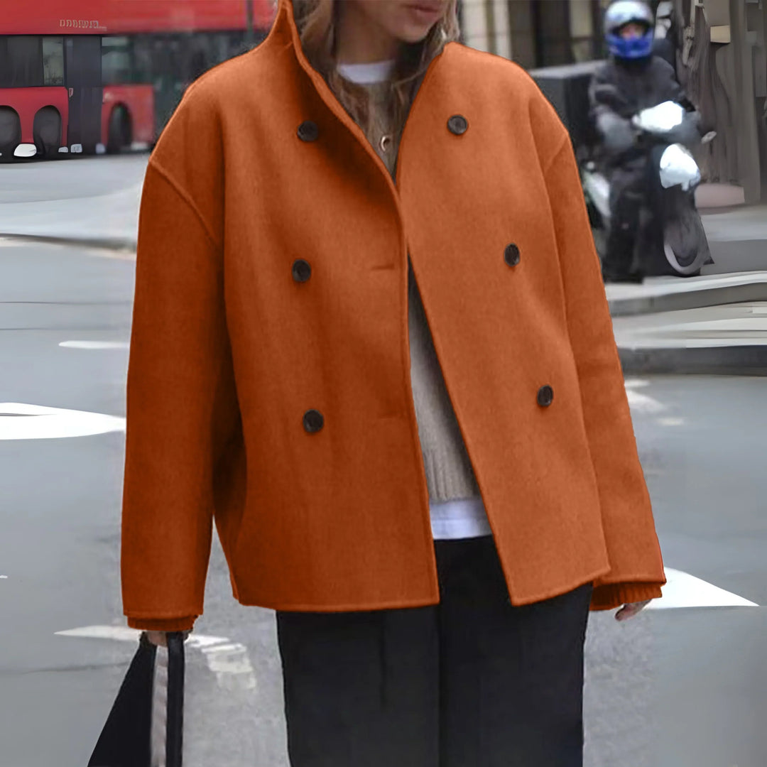 Blanche double breasted high neck coat – image 7