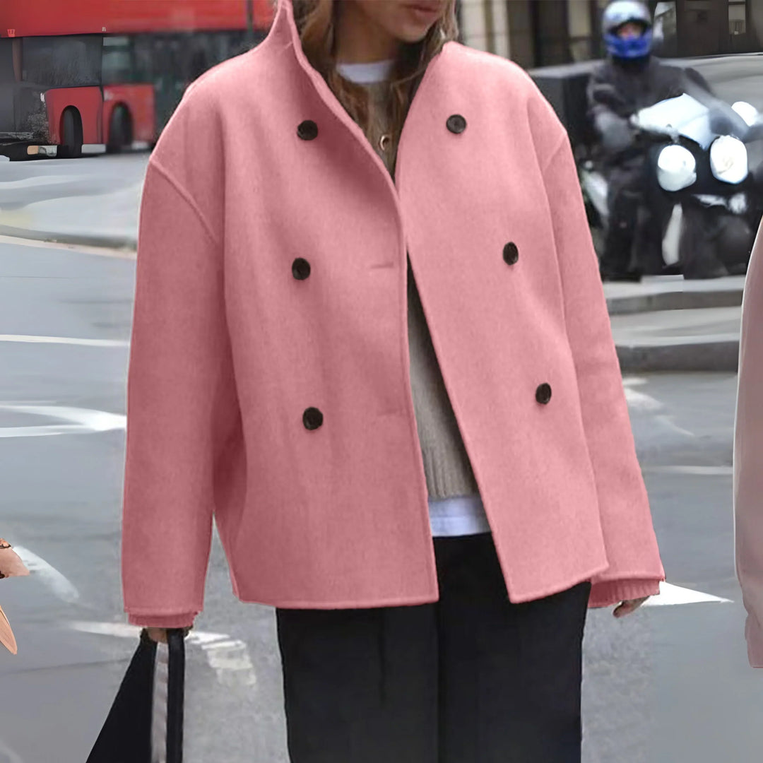 Blanche double breasted high neck coat – image 8