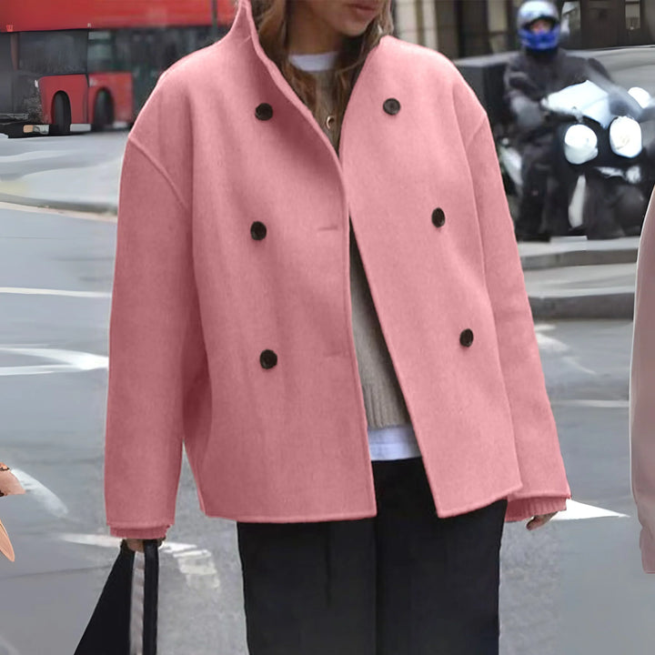 Blanche double breasted high neck coat – image 8