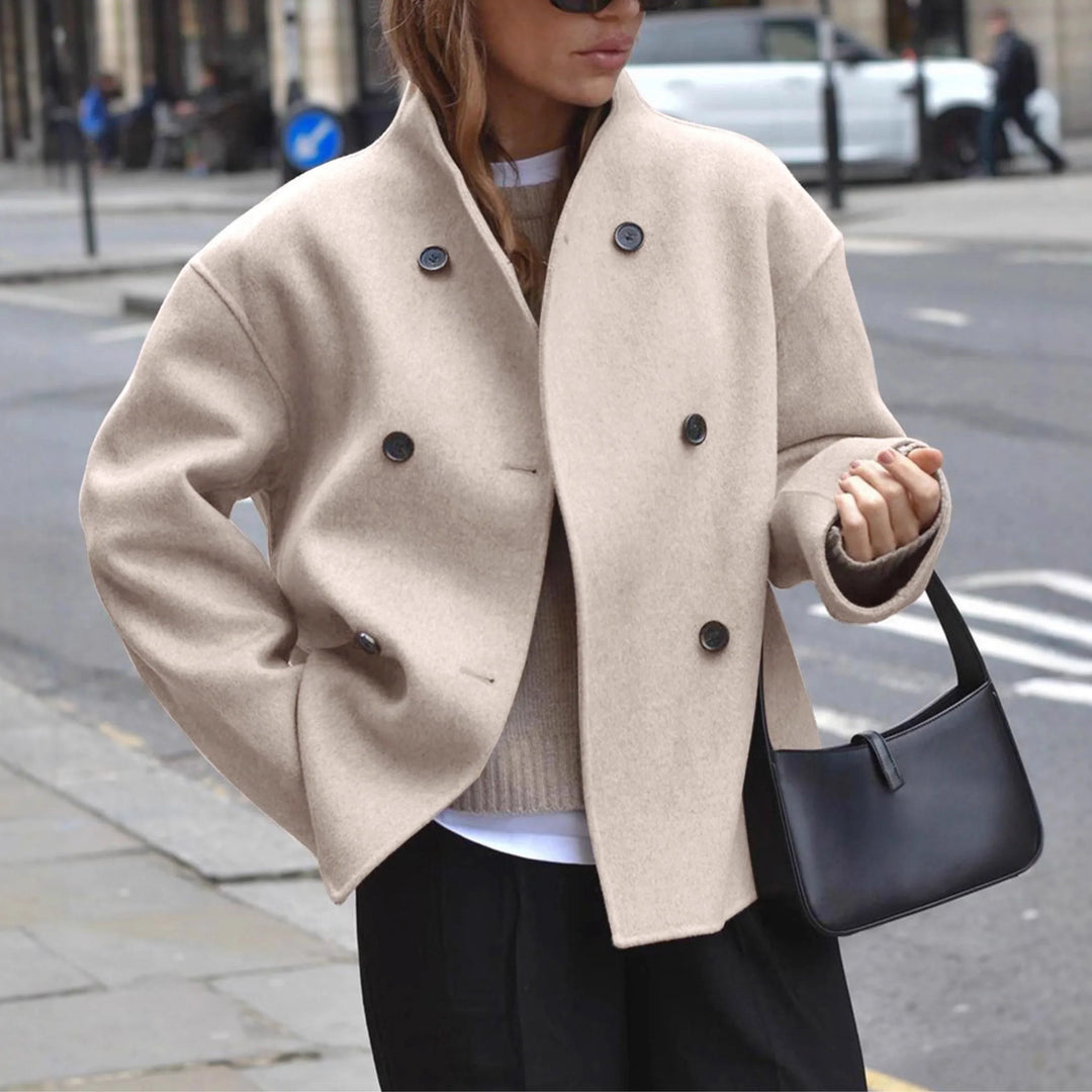 Blanche double breasted high neck coat – image 9