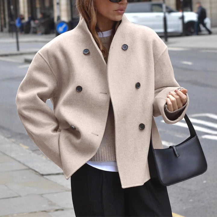 Blanche double breasted high neck coat – image 9