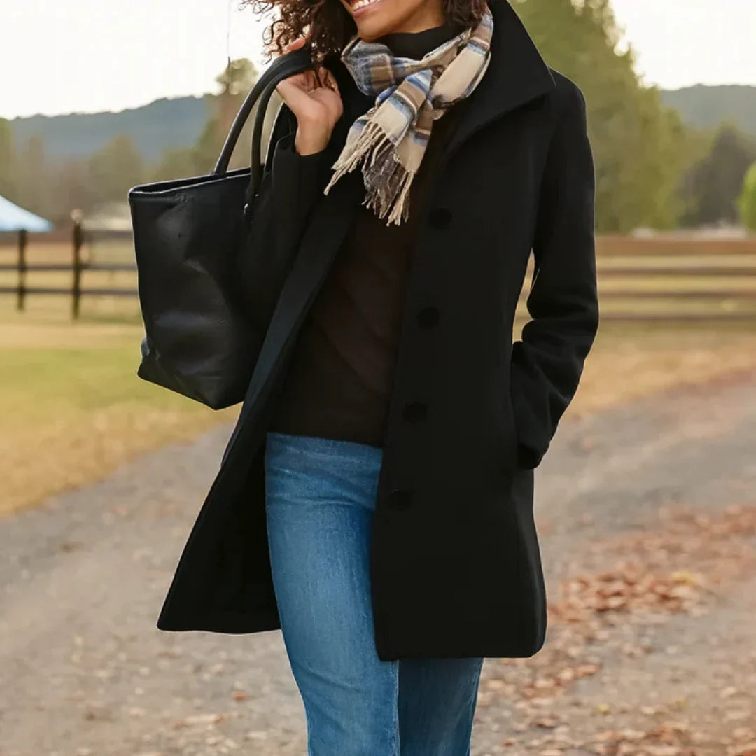 Ottoline notch lapel longline coat – image 4