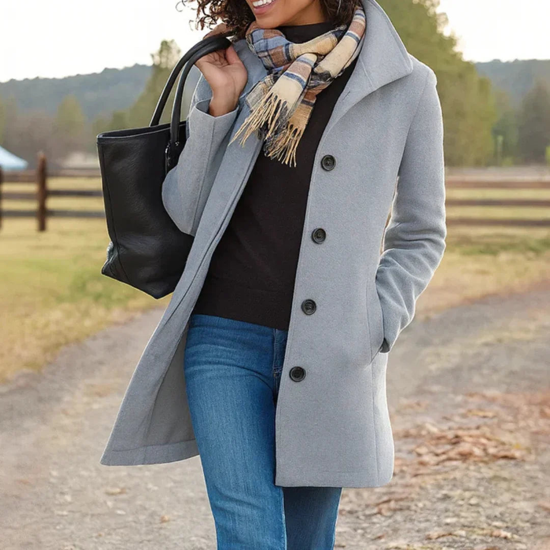 Ottoline notch lapel longline coat – image 5