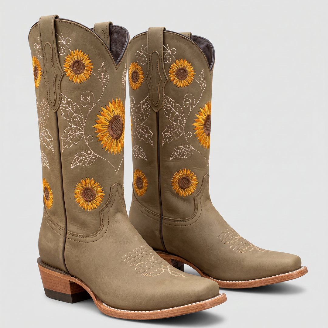Daisy Western Boots in khaki