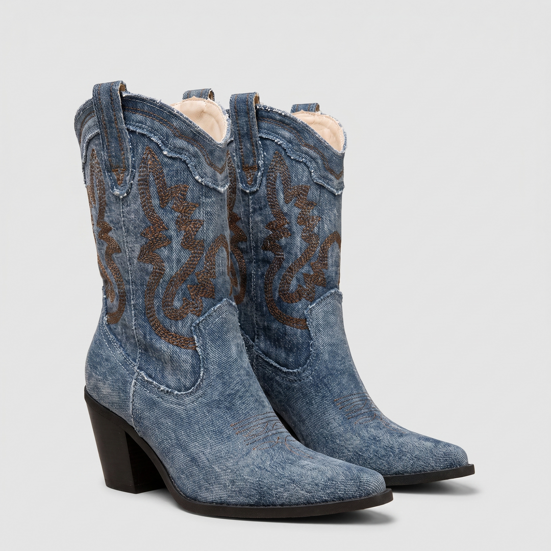 Selena Ankle Boots in denim blue