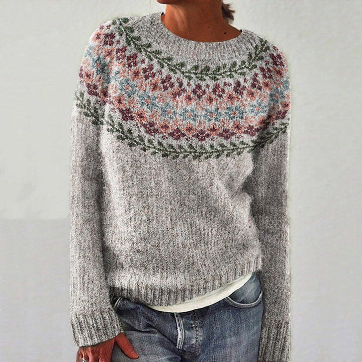 Bryony oversized fair isle crew neck jumper