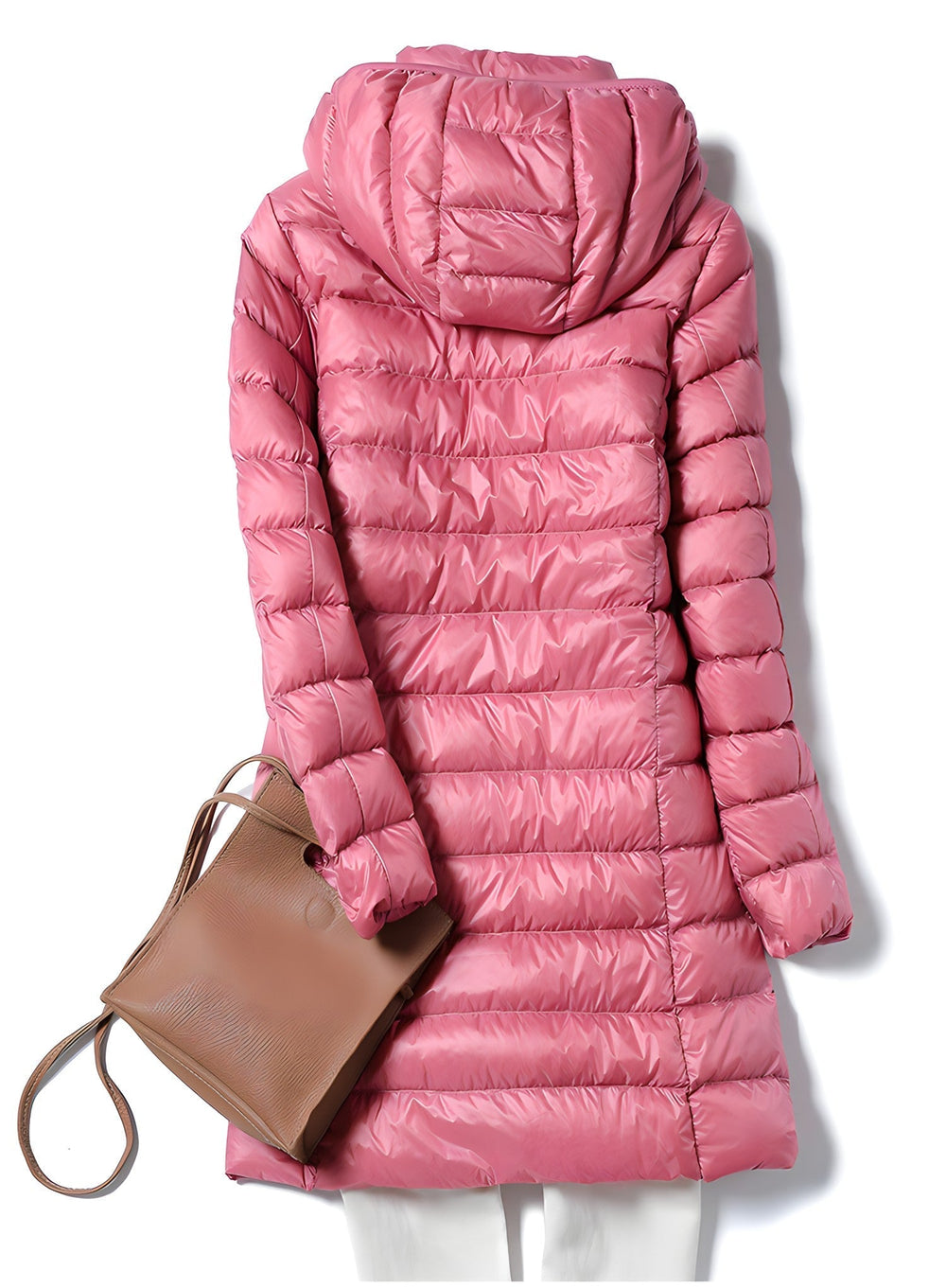 Eirwen long puffer coat with detachable hood – image 2