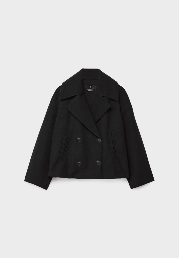 Romilly cropped double breasted pea coat – image 7