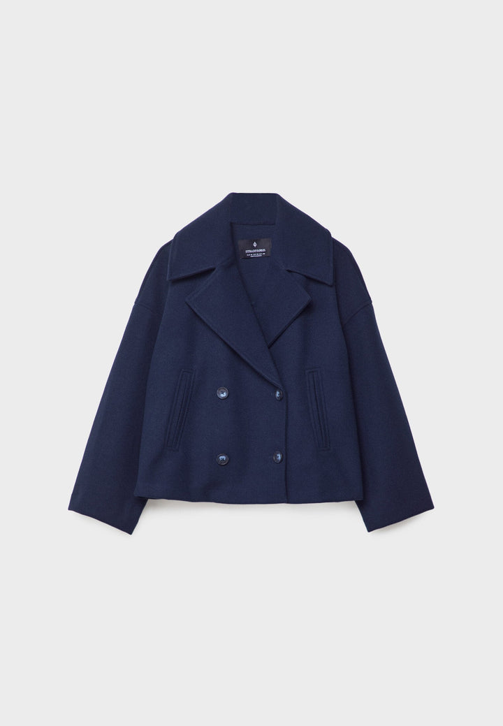 Romilly cropped double breasted pea coat – image 10