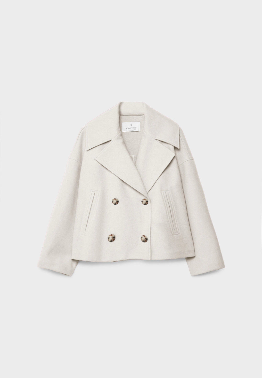 Romilly cropped double breasted pea coat – image 6