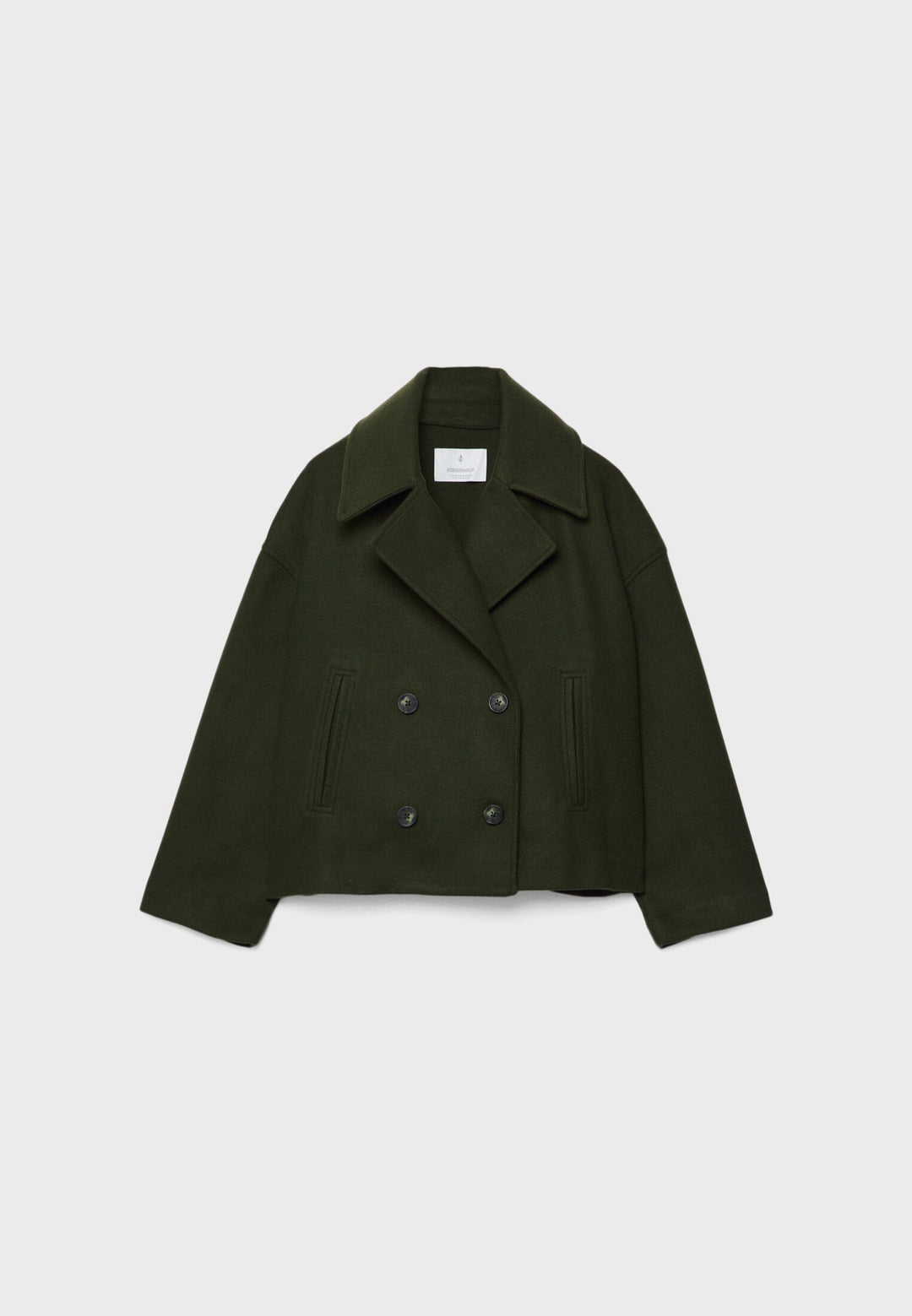 Romilly cropped double breasted pea coat – image 8