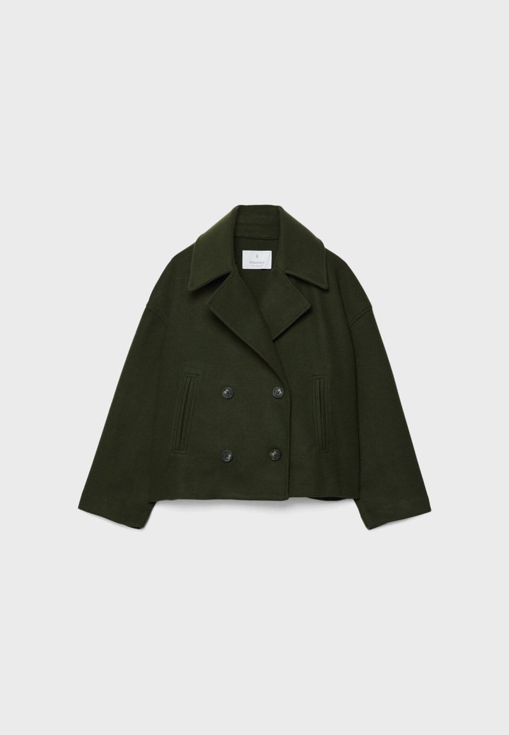 Romilly cropped double breasted pea coat – image 8