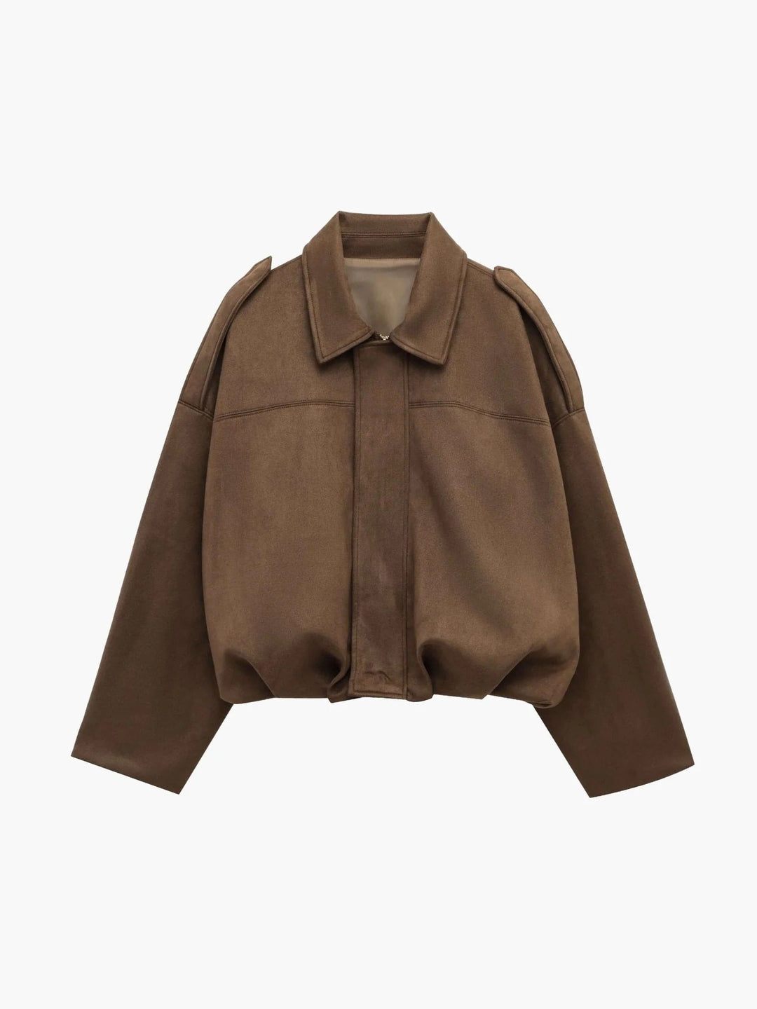 Ariadne faux suede collared bomber jacket – image 5
