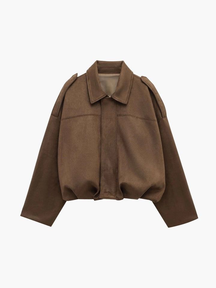 Ariadne faux suede collared bomber jacket – image 5