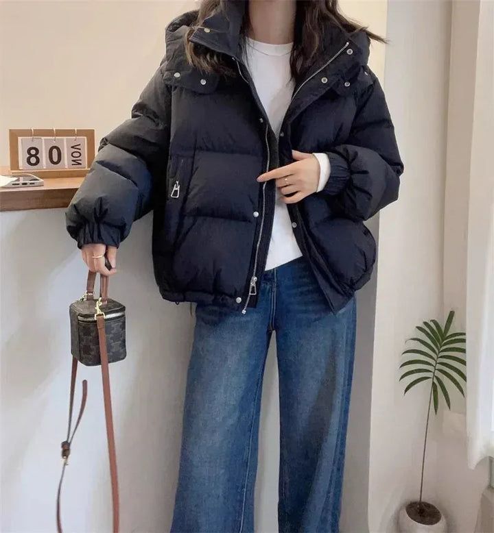 Nala high neck hooded quilted puffer coat – image 4