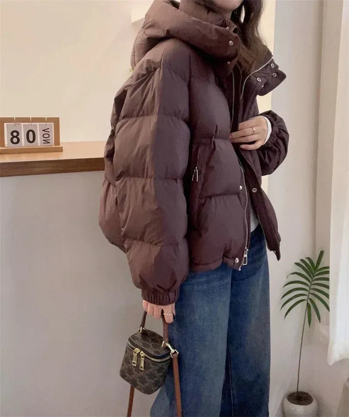 Nala high neck hooded quilted puffer coat – image 9