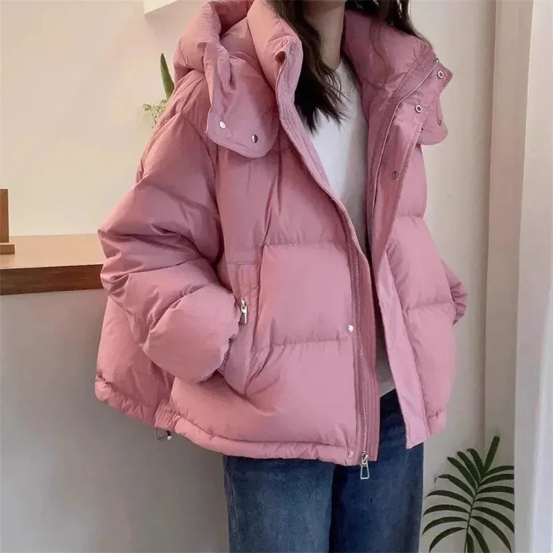 Nala high neck hooded quilted puffer coat – image 13
