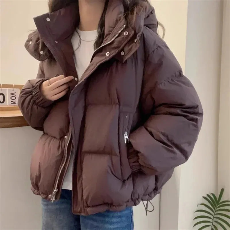 Nala high neck hooded quilted puffer coat – image 6