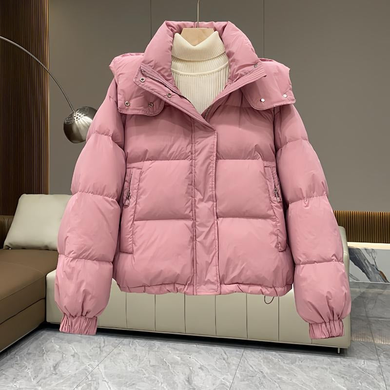 Nala high neck hooded quilted puffer coat – image 14