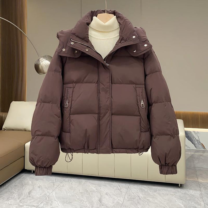 Nala high neck hooded quilted puffer coat – image 7