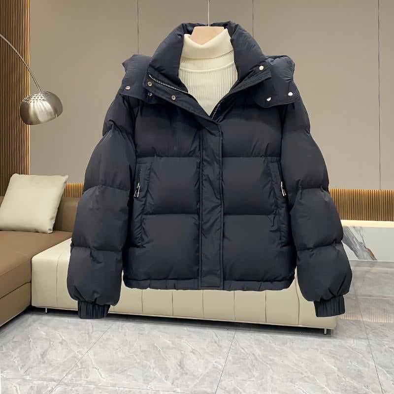 Nala high neck hooded quilted puffer coat – image 2