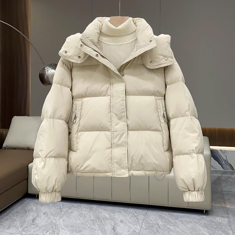 Nala high neck hooded quilted puffer coat – image 11