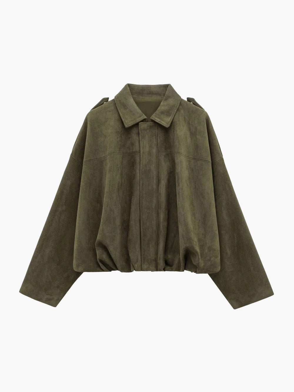 Ariadne faux suede collared bomber jacket – image 2