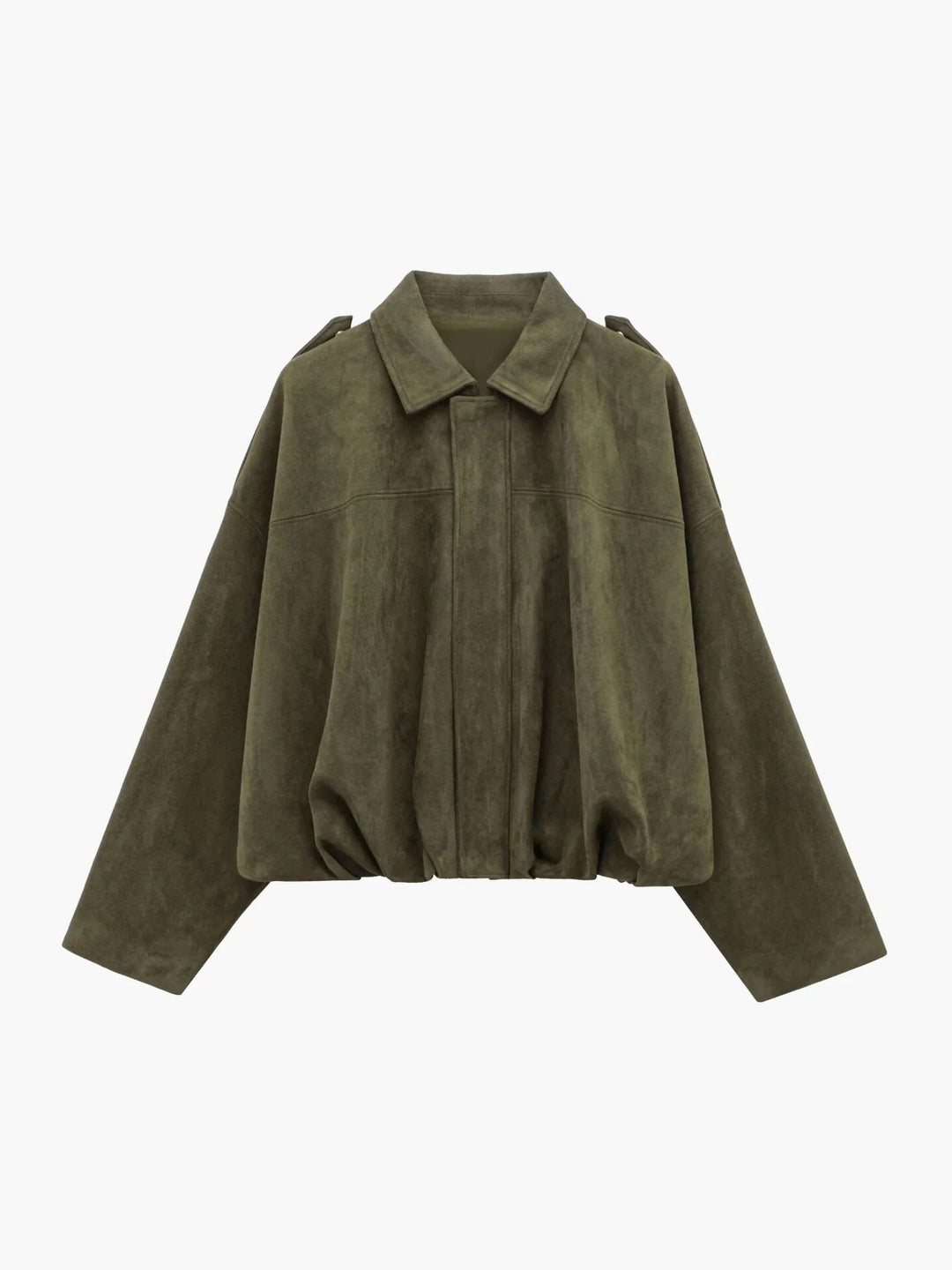 Ariadne faux suede collared bomber jacket – image 2
