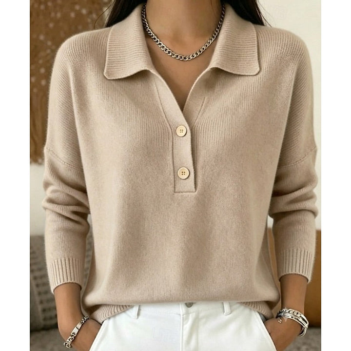 Heidi polo collar knitted jumper – image 3