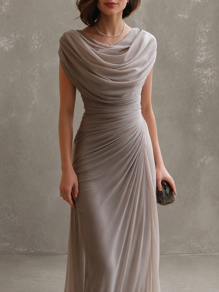 Aurelia draped maxi dress – image 7