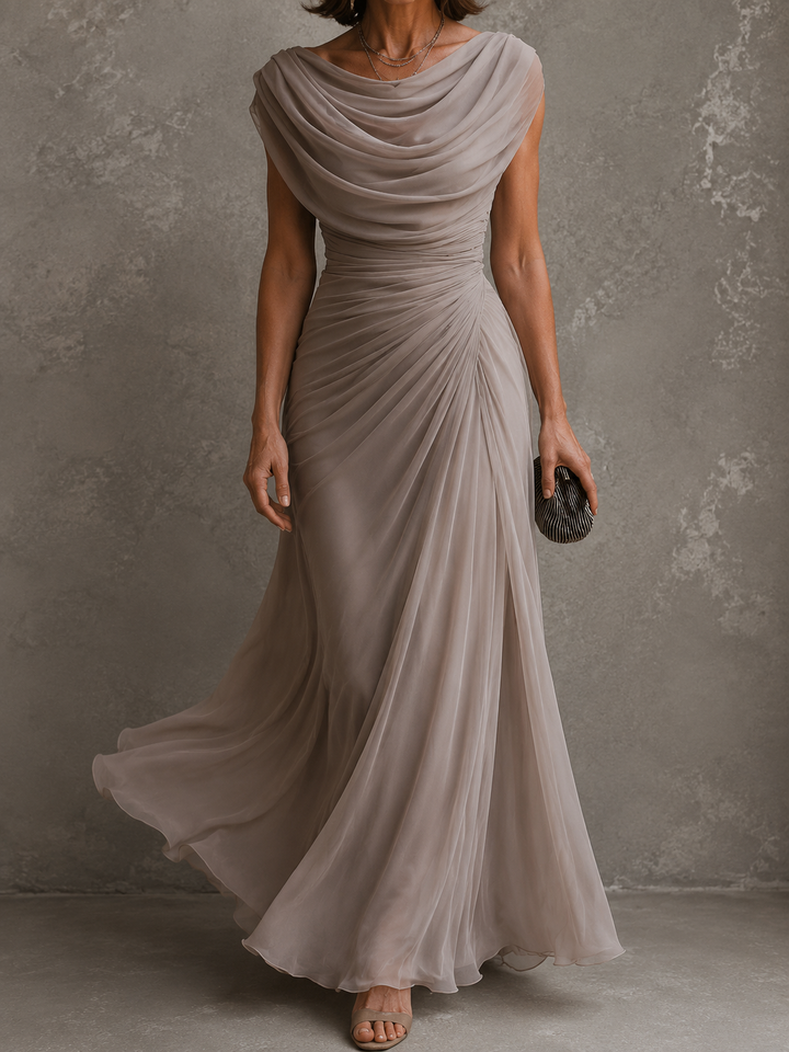 Aurelia draped maxi dress – image 8