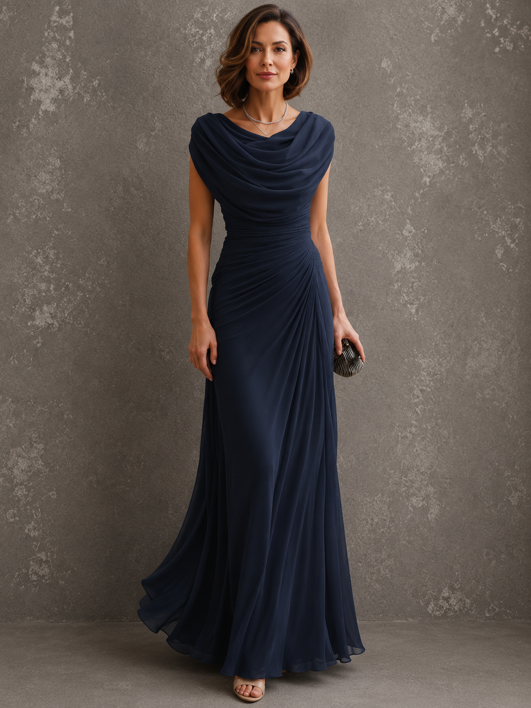 Aurelia draped maxi dress – image 4