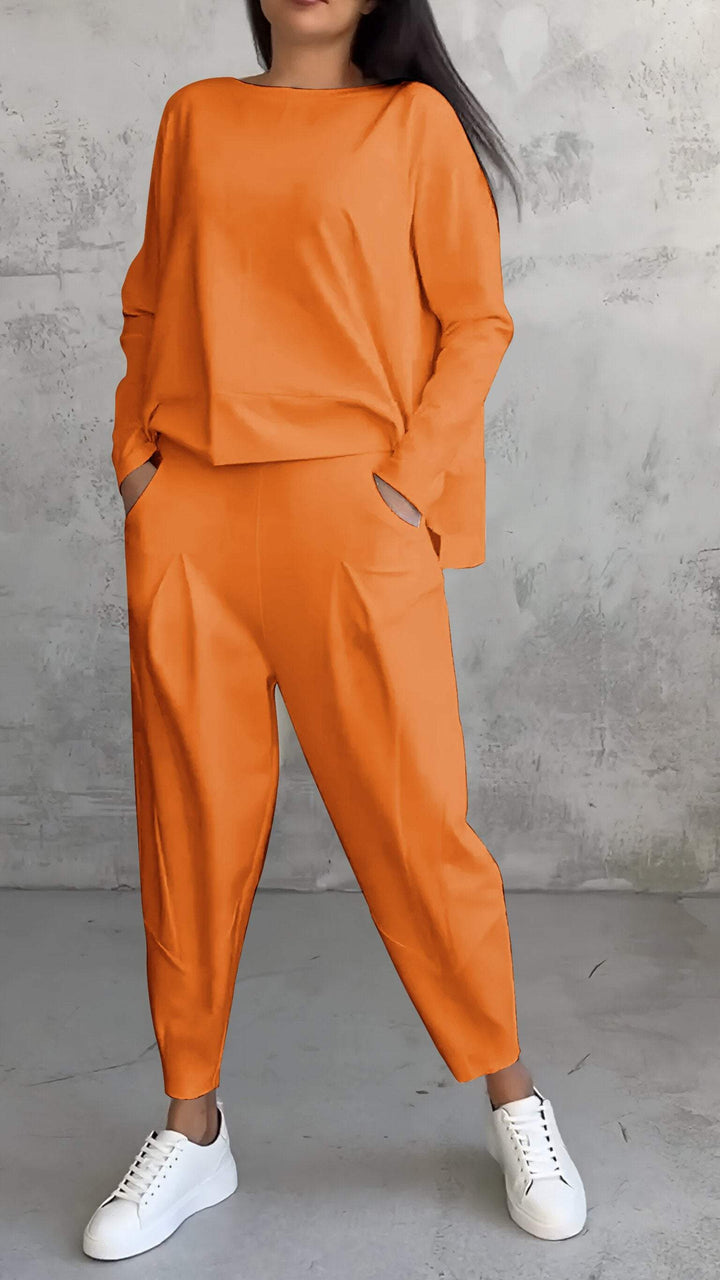 Mirella crew neck top and trouser lounge set – image 8