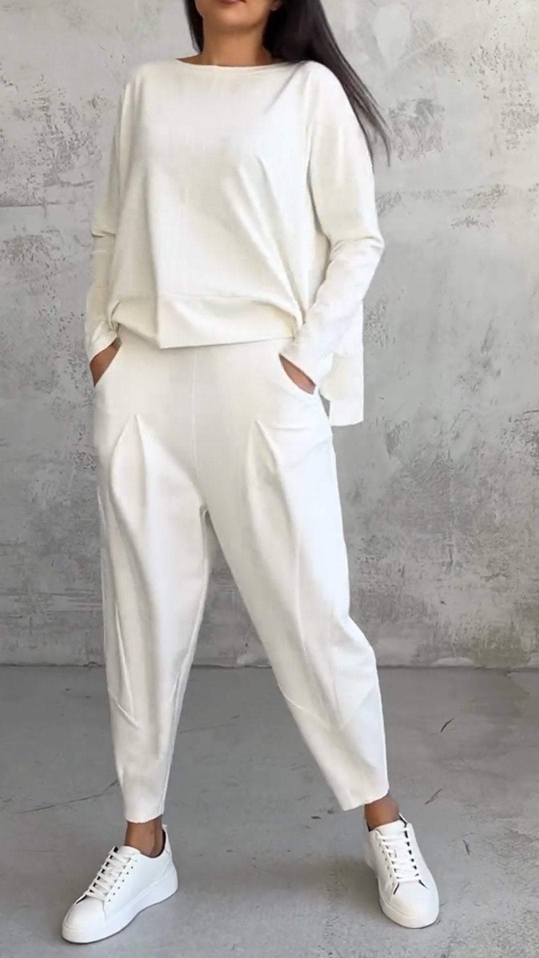 Mirella crew neck top and trouser lounge set – image 4