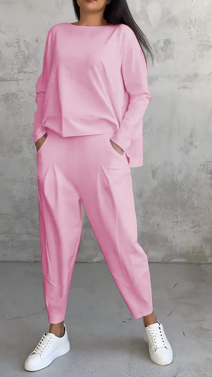 Mirella crew neck top and trouser lounge set – image 5