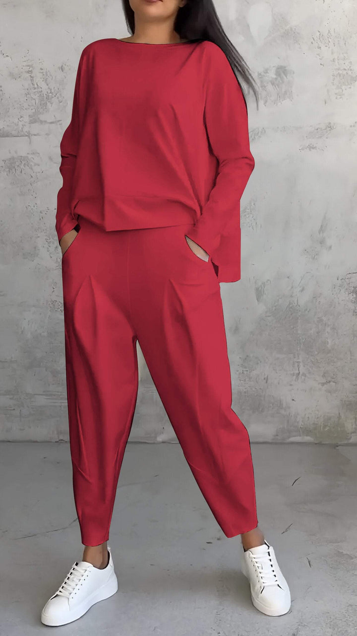 Mirella crew neck top and trouser lounge set – image 7