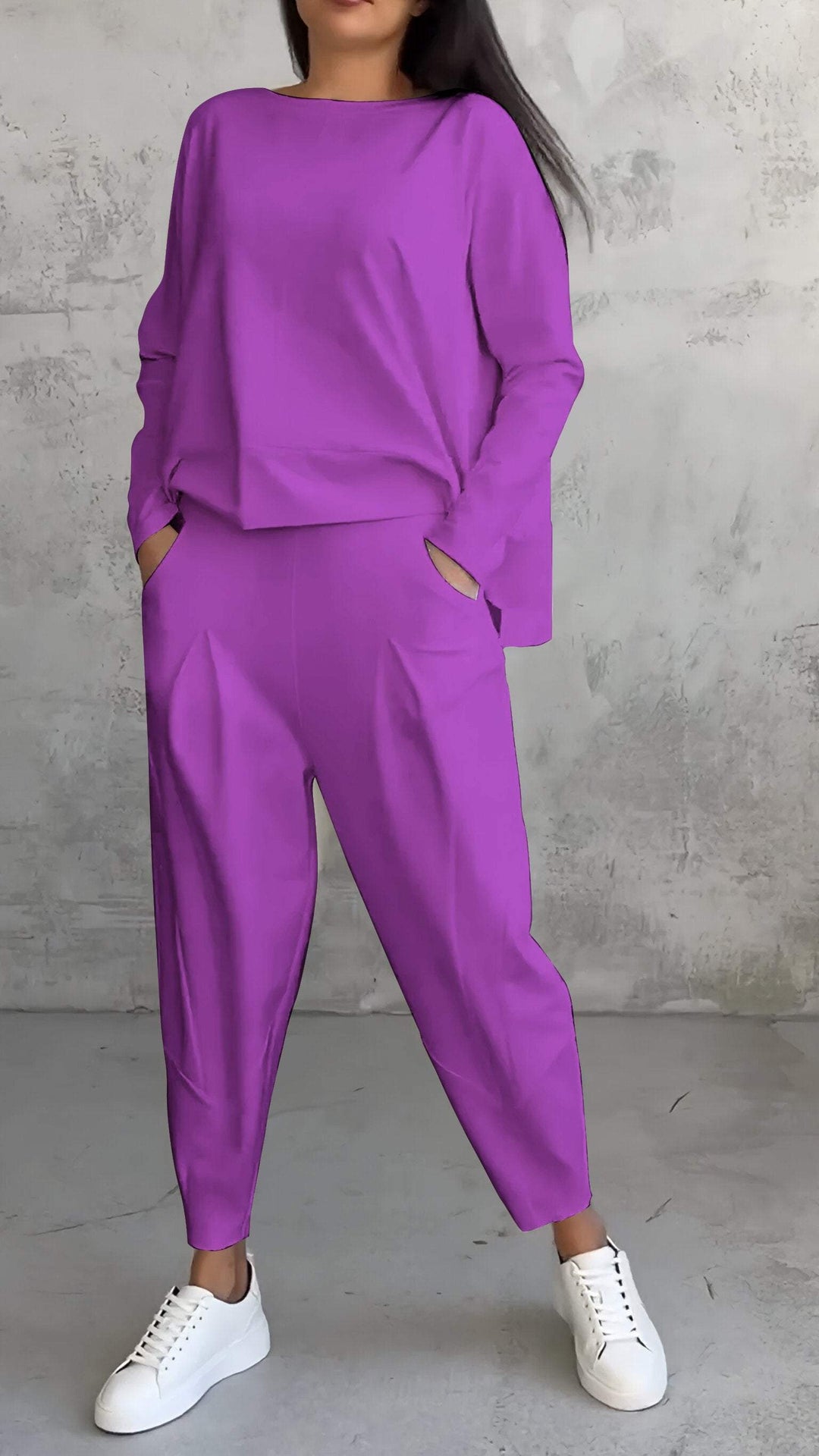Mirella crew neck top and trouser lounge set – image 11