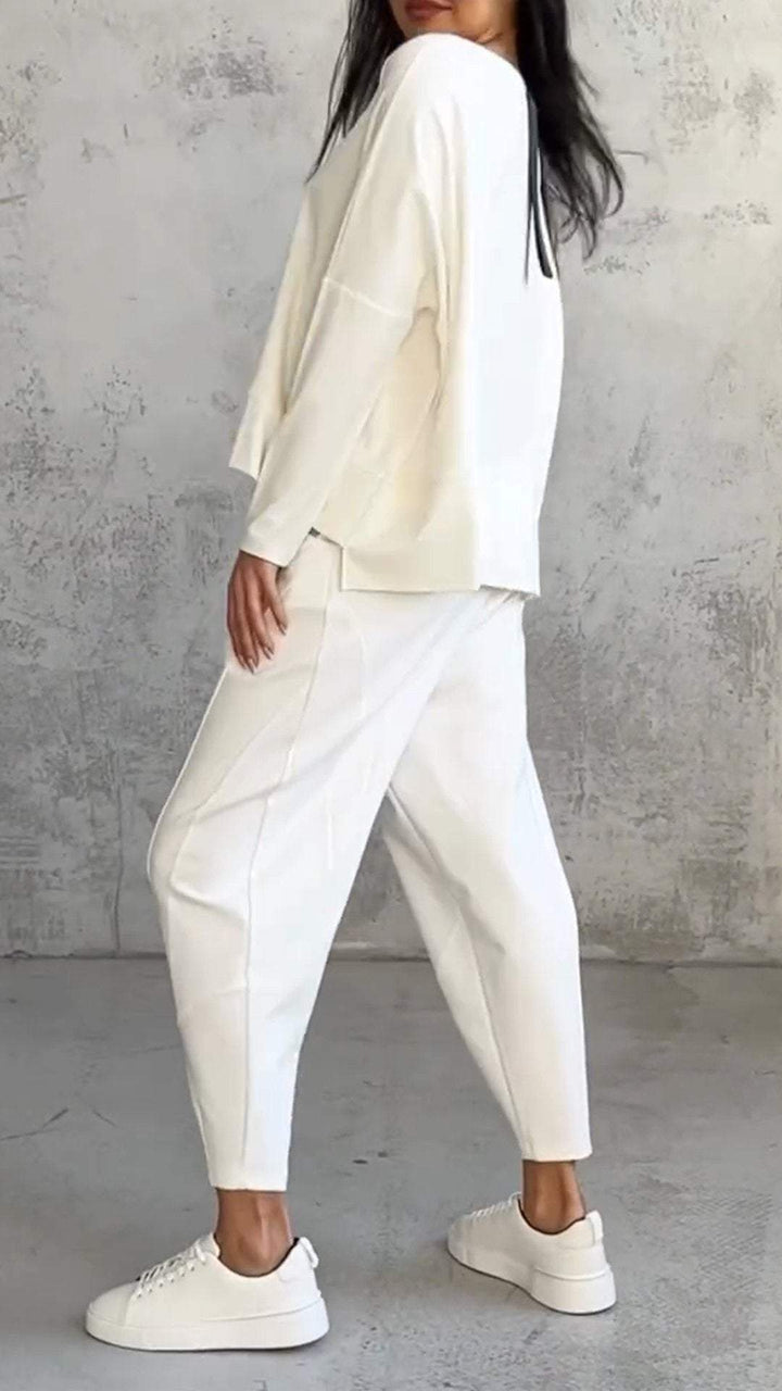 Mirella crew neck top and trouser lounge set – image 3