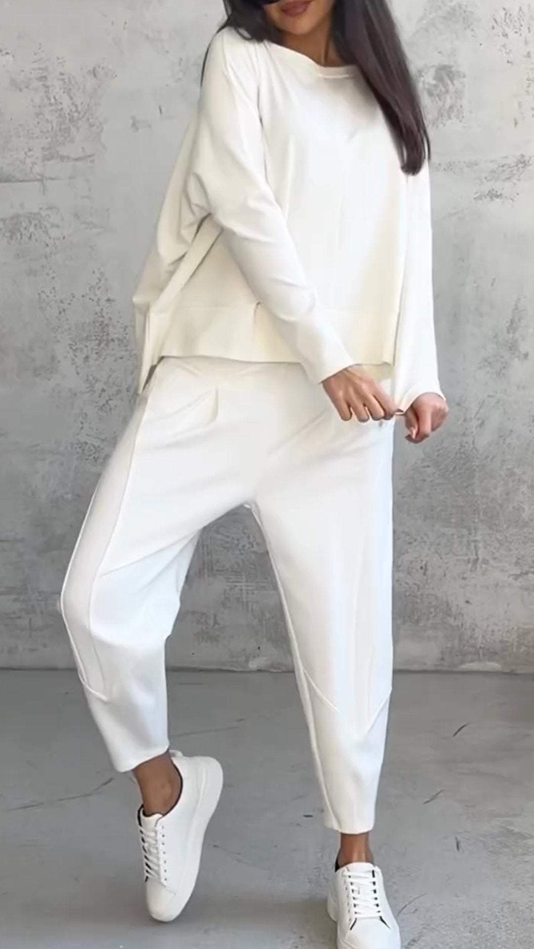 Mirella crew neck top and trouser lounge set