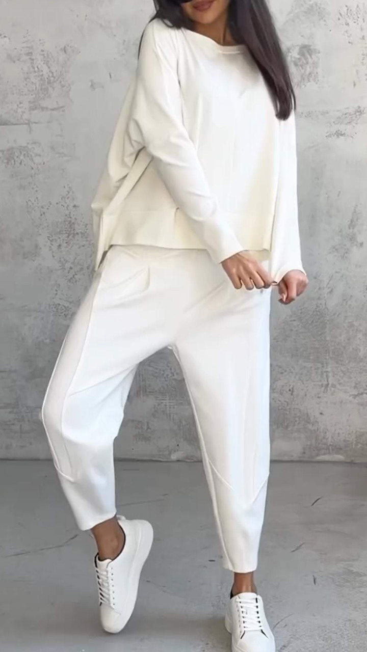 Mirella crew neck top and trouser lounge set