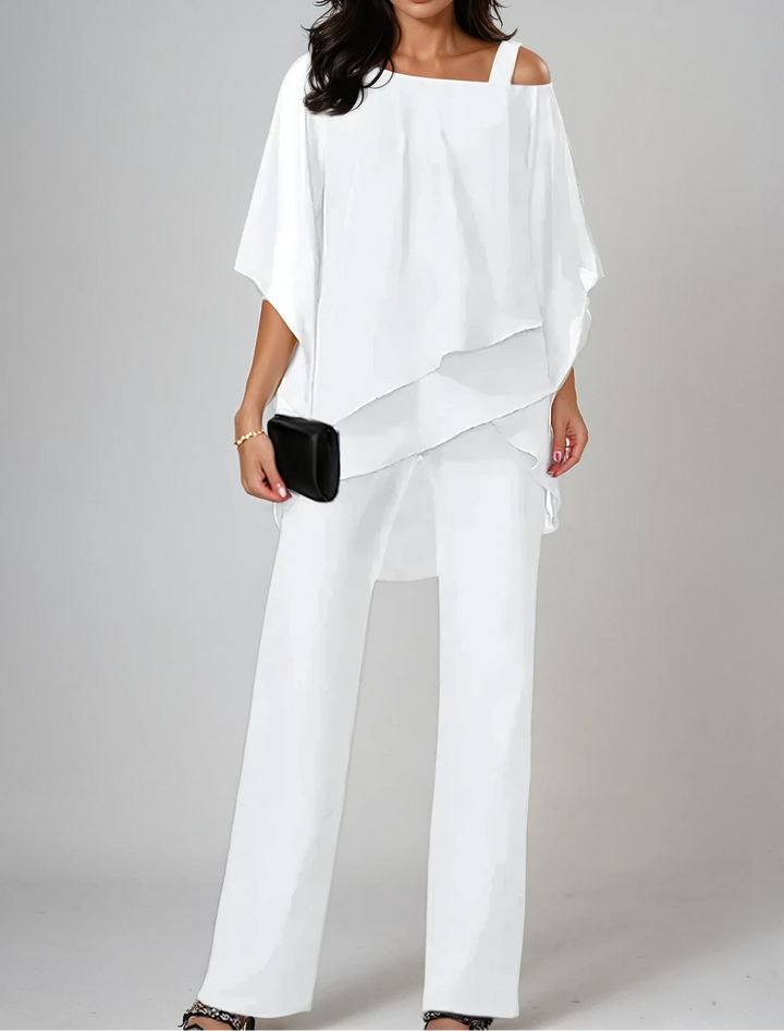 Louisa layered top and wide leg trouser set – image 2