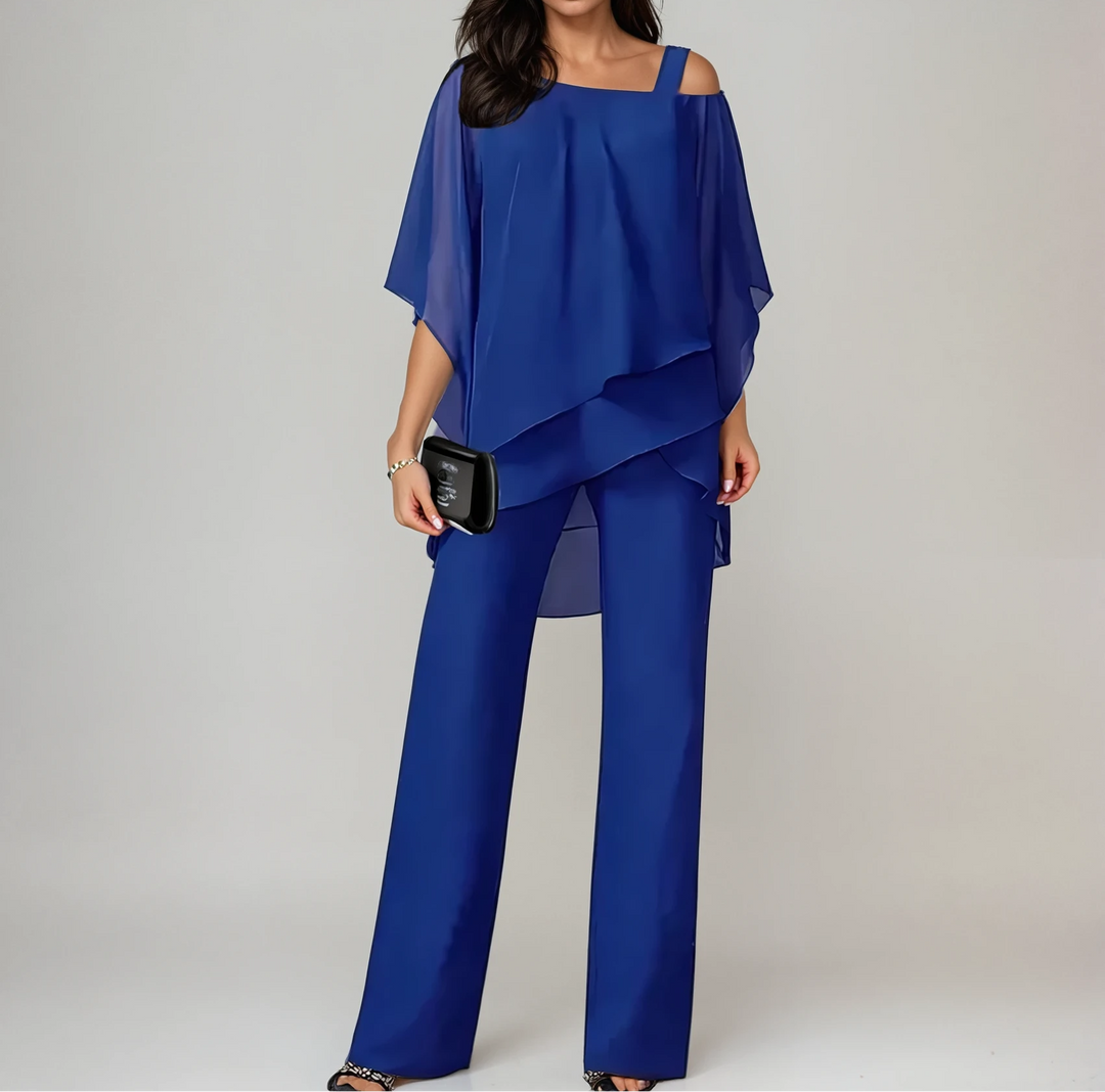 Louisa layered top and wide leg trouser set – image 4