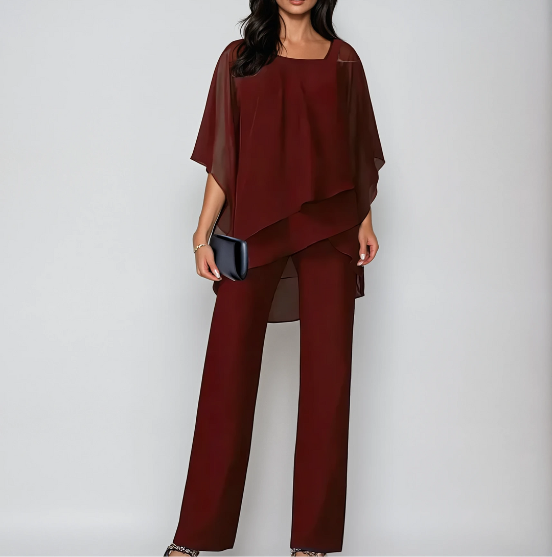 Louisa layered top and wide leg trouser set – image 6
