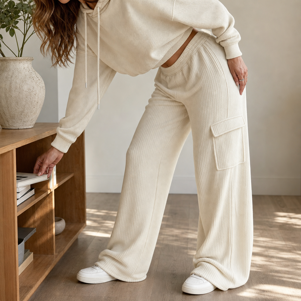 Charlotte high waisted drawstring wide leg trousers – image 5