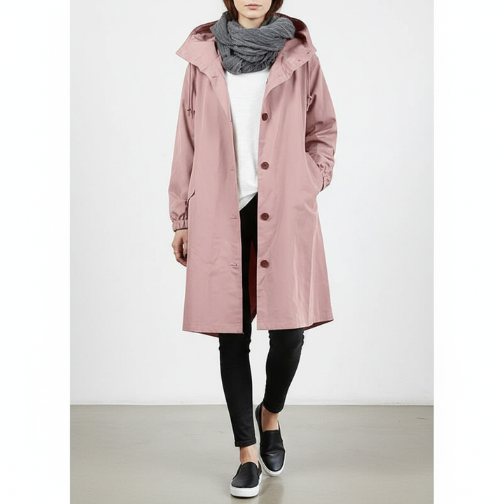 Mercia oversized lightweight hooded raincoat