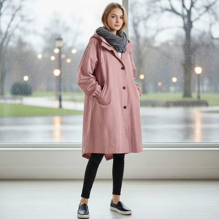 Mercia oversized lightweight hooded raincoat – image 10