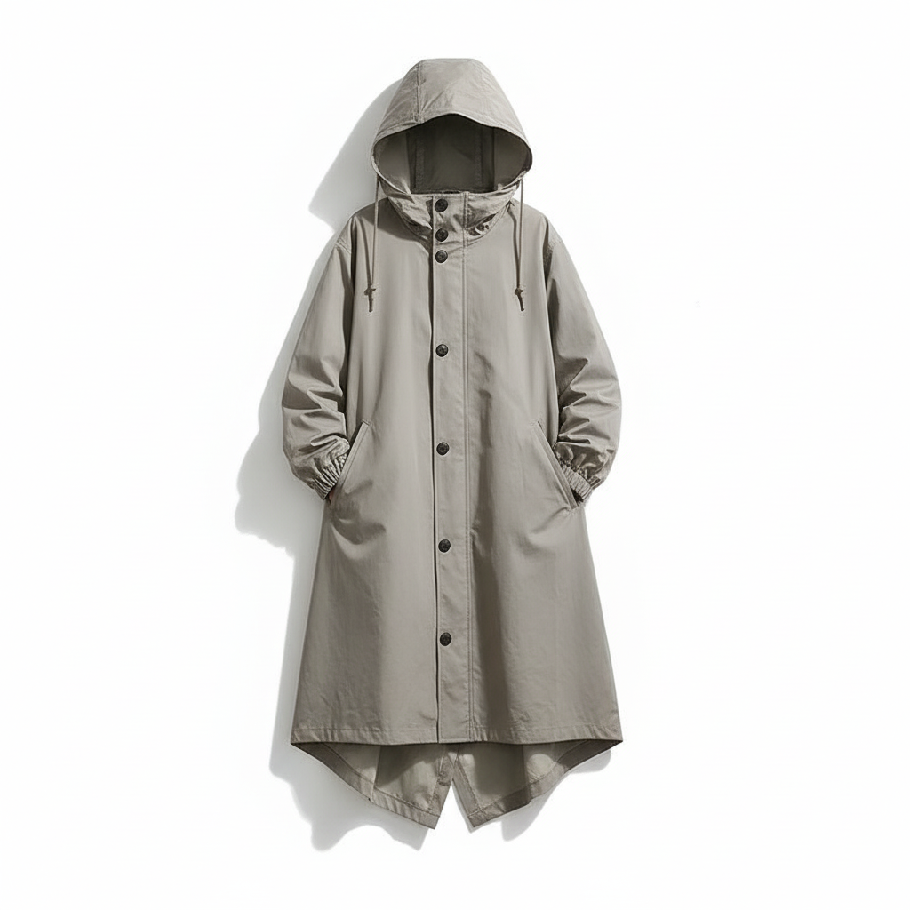 Mercia oversized lightweight hooded raincoat – image 2