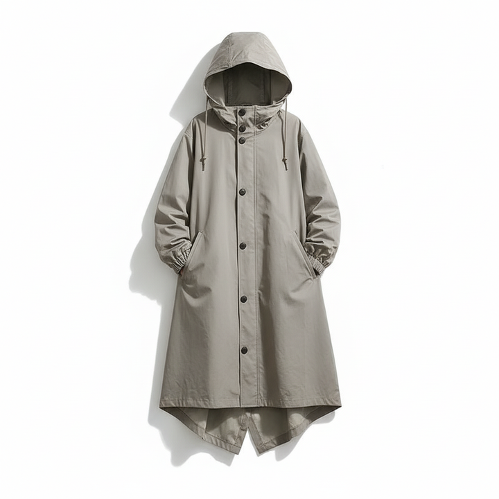 Mercia oversized lightweight hooded raincoat – image 2