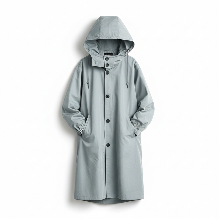 Mercia oversized lightweight hooded raincoat – image 3