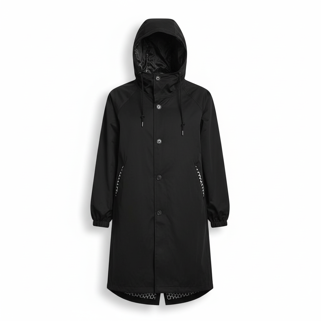 Mercia oversized lightweight hooded raincoat – image 4